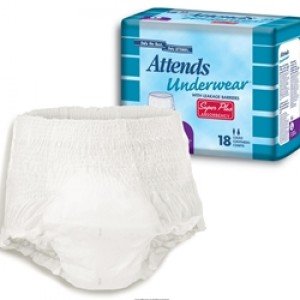 APP0720 PT# APP0720- Brief Incontinence Attends Pull On Med 26-40" White 4X20/Ca by, Attends Healthcare Products
