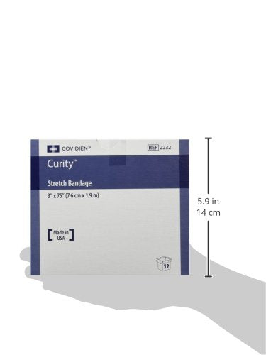 Covidien Curity Gauze Roll Bandage Sterle 3in x 75in ( 7.6cm x 1.9m ), 12 / box