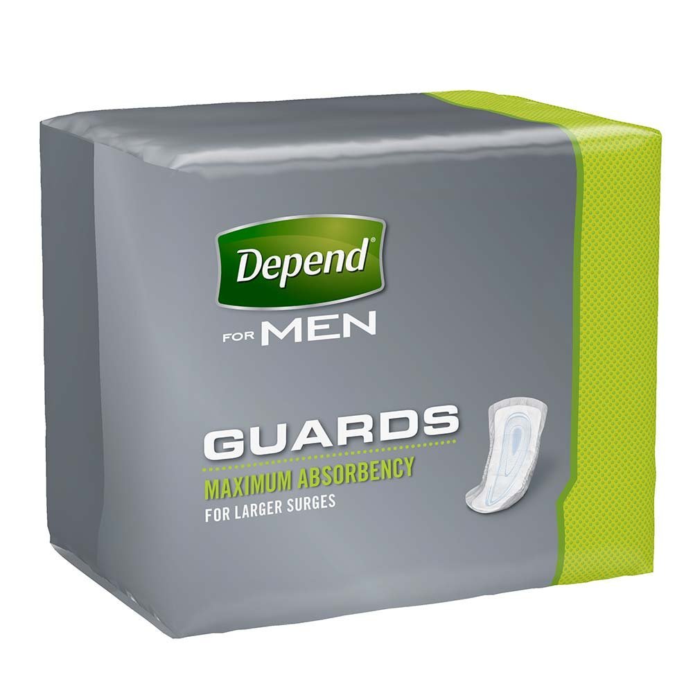 Depend Guards for Men. Full Case of 104 Liners
