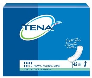 TENA 47619 Heavy Long Pads - 117/CS (3 Packs of 39)