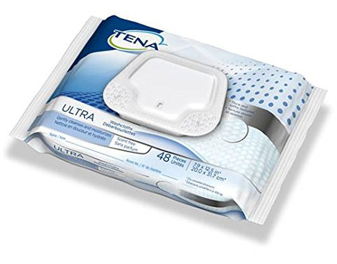 Wash Cloth Tena Ultra 48 pack - SCA Personal Care 64608