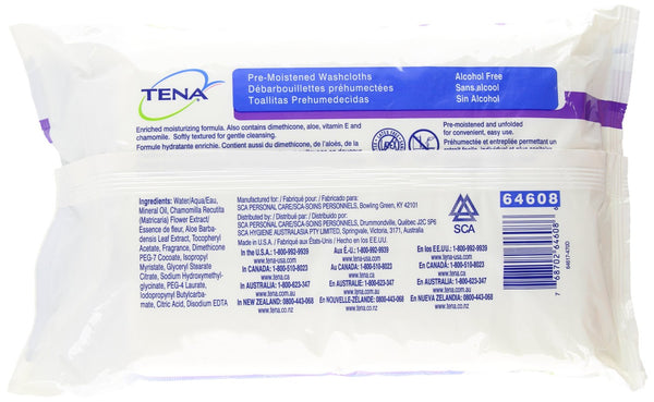 TENA ULTRA WASHCLOTH PRE-MOIST Size: 48