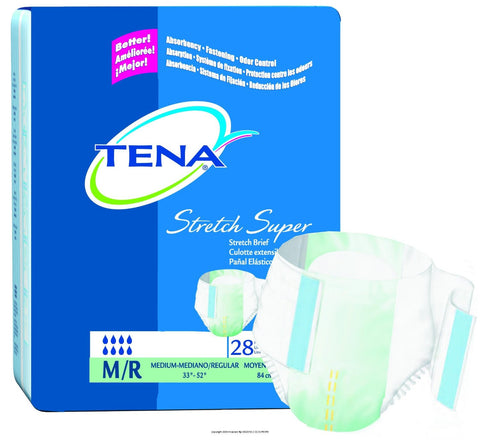 TENA Stretch Brief, Super Absorbency, Tena Stretch Super Brf M-R, (1 CASE, 56 EACH)