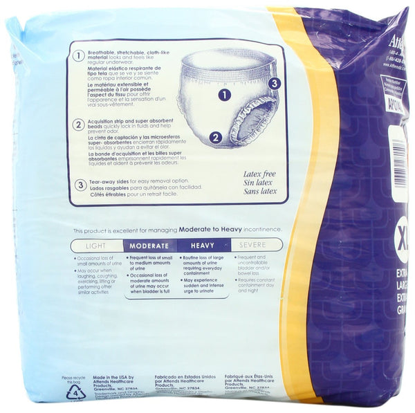 Attends Underwear Extra Absorbency, X-Large, Pack of 14