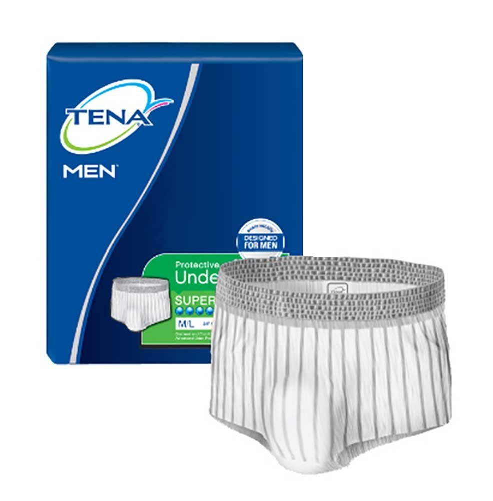 SCA 81780 Tena Men Protective Underwear, Super Plus, Medium/Large, Pack of 16