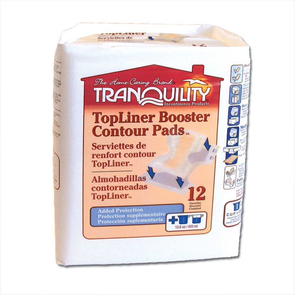 Tranquility/Principle Bus Ent Topliner Booster Contour, 15 x 20. (PU3096) Category: Adult Incontinence Underwear