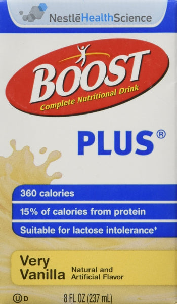 Nestle Boost Plus Very Vanilla 8oz Brikpaks, 27 8oz Cartons