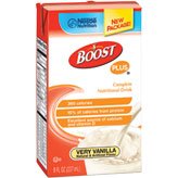 Nestle 4390093138 Boost Plus Very Vanilla 8oz Brikpaks CS/108 (4 Cases of 27)