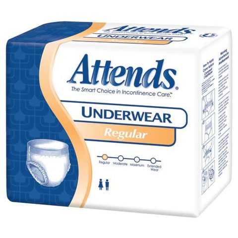 Attends APV20 Protective Underwear, Regular Absorbency, 34-44, Medium, PK/20