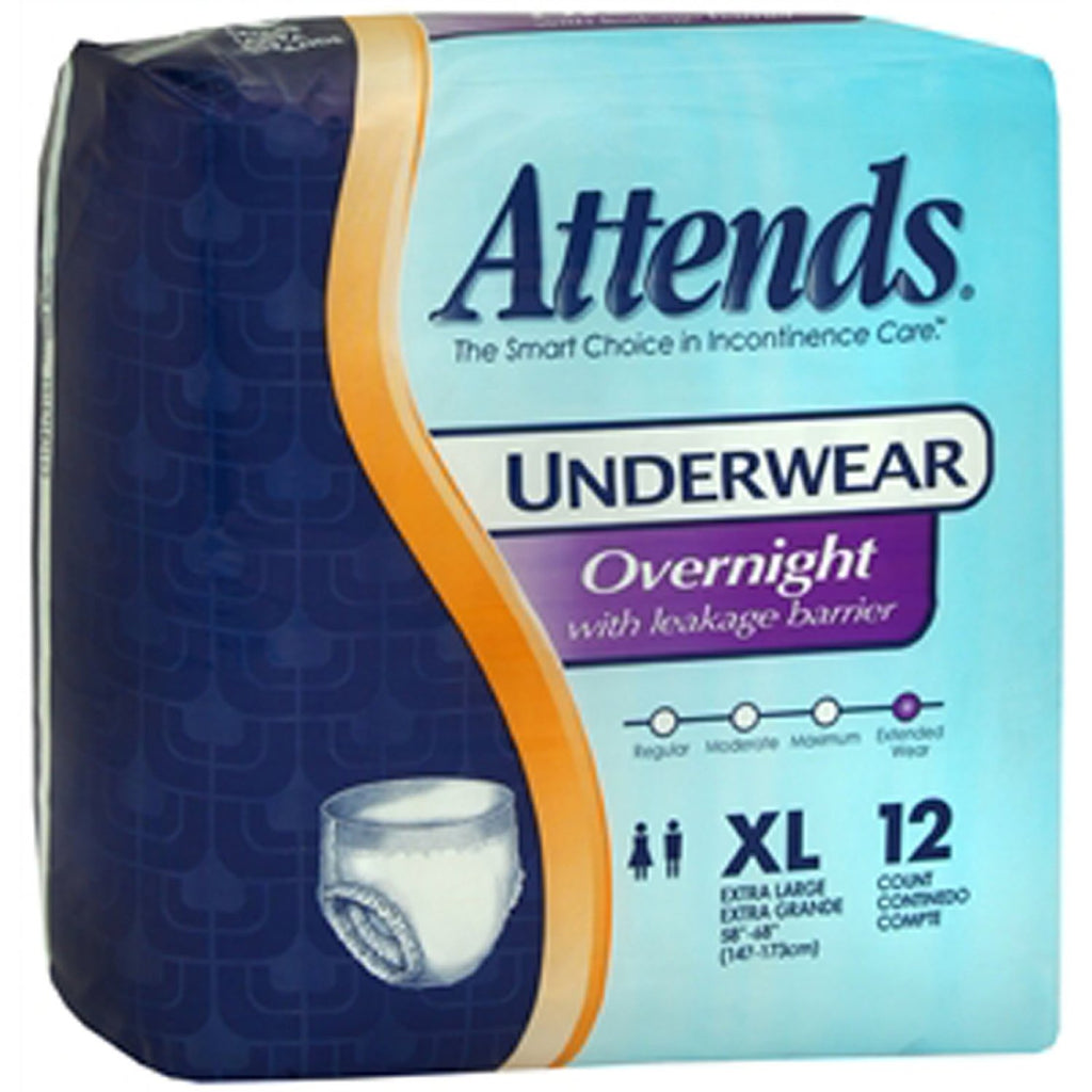 Attends Underwear Overnight Extra-Large - 12 ct, Case of 4 by Attends Healthcare