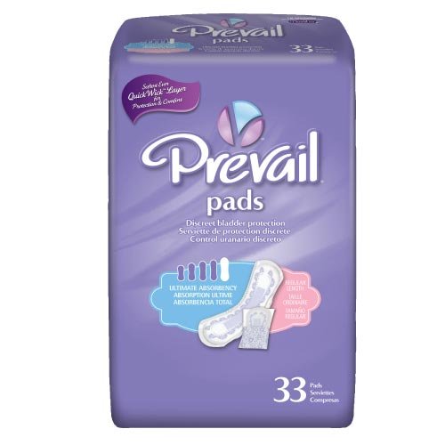 First Quality PV-923/1 Prevail Bladder Control Pads Heavy Abs, 16" Length, PK/33