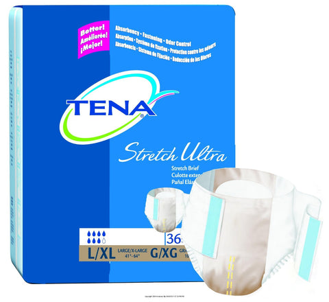 TENA Stretch Brief Ultra Absorbency [TENA ULTRA STRCH BRF LG-XLG], PK/36