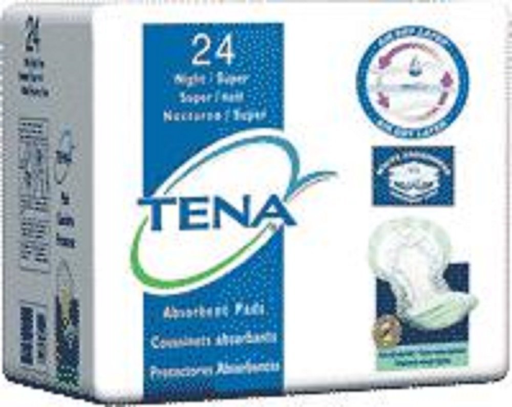 SCA 62718 Tena Night Pads (Green), Case of 48