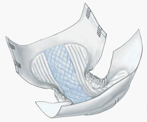 Wings Choice Plus Adult Brief, Medium 32 to 44, 96 Case