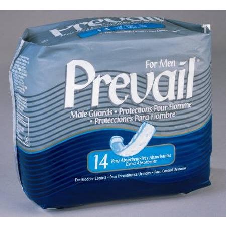 First Quality PV-811 Prevail Male Guards, Moderate Absorbency, 13" Length, PK/14