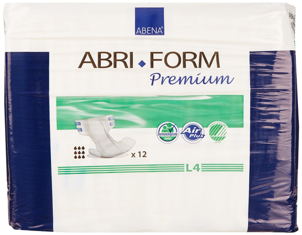 Abena 43068 Abri-Form Premium L4 Briefs, Large, Case/48 (4/12s)
