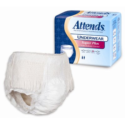 Attends Super Plus Absorbency Pull-On Underwear Size: X-Large, CS/56