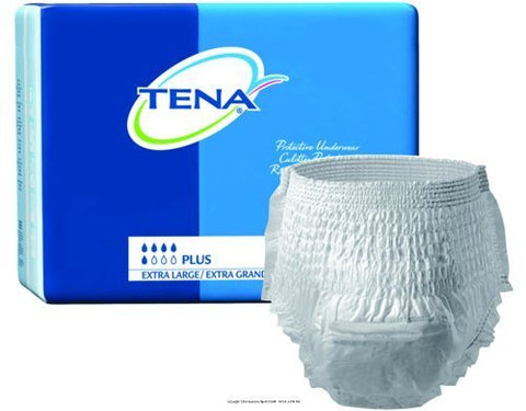 TENA Protective Underwear, Plus Absorbency, Tena Prtv Undwr Pl Xlg, (1 CASE, 60 EACH) - 3 Kings Medical Supplies