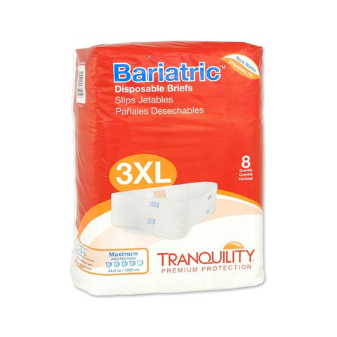 Tranquility® Bariatric Disposable Briefs - HI-RISE CASE/32