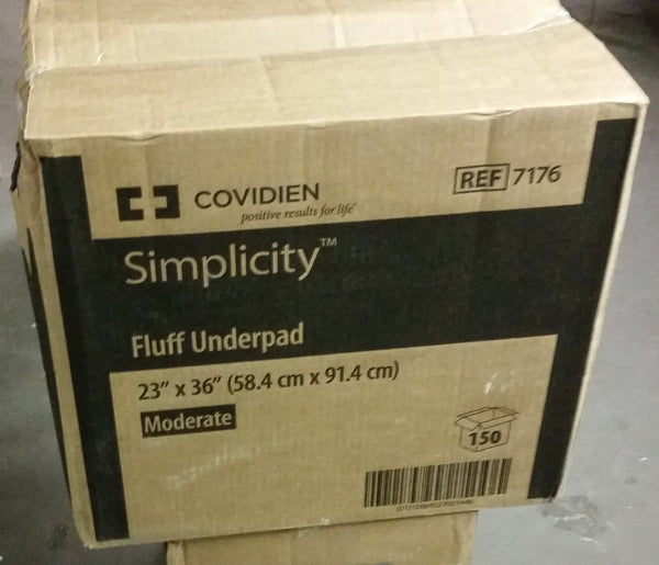 Covidien 7176 Tendersorb Fluff Underpad 23x36-150/Case