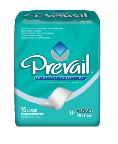 First Quality UP-150 Prevail Underpad 23x36", Moderate Abs, 3 PKS/15