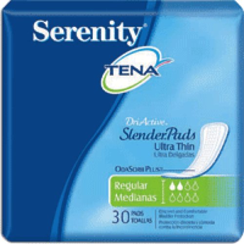 SCA Personal Care Tena Serenity Ultra Thin Light Absorbency Pads 9" L, Regula...