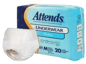 Attends AP0720 Absorbent Underwear Pull-On, Moderate Abs, 34-44" Medium, CS/80