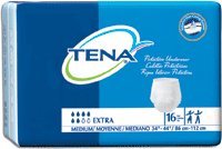 TENA Extra Absorbency Protective Underwear Large 45" - 58" (Pack of 16)