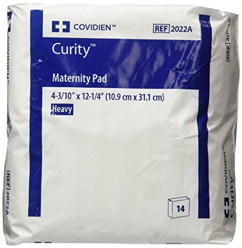 Covidien Curity Maternity Pad Heavy 4.33" x 12.25" (3 Packs of 14 Pads)