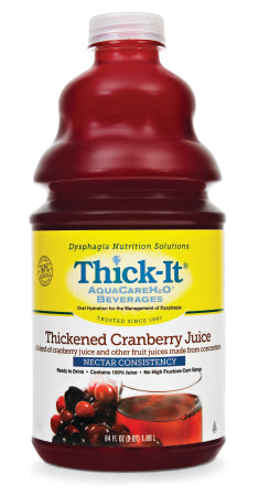 Thick It Aqua Care H20 Thickened Cranberry Juice Nectar, 64oz -- 4 per case.