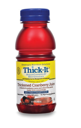 Thickened Beverage Thick-It AquaCareH2O 8 oz. Cranberry Ready to Use
