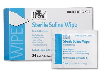 Wipes First Aid PDI Hygea Saline 3x4" 24/Bx