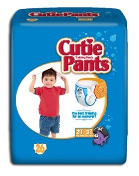 Cuties Refastenable Training Pants- Boys (Case) (4T to 5T (38+ lbs)- 4 Bags of 19)