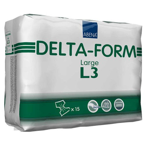Abena Delta-Form L3 Briefs, Large, Case/60 (4/15s)