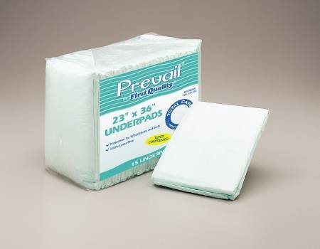 MCK81503100 - Underpad Prevail 23 X 36 Inch Disposable Fluff Moderate Absorbency