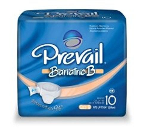 First Quality Incontinent Brief Prevail Tab Closure Bariatric Disposable Heavy Absorbency (#PV-094, Sold Per Pack)