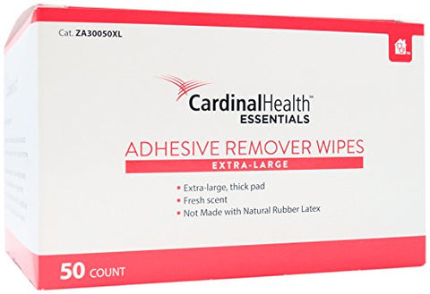 Cardinal Health Adhesive Remover Wipes - Extra Large - Box of 50 Wipes