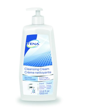 Tena Skin Cleanser Cream 33.8 oz. Pump Bottle Unscented (#64415, Sold Per Piece) - 3 Kings Medical Supplies