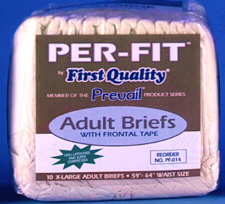 Adult Incontinent Brief Prevail Tab Closure XL Disposable Heavy  (CASE)