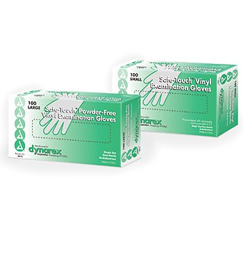 Glove Vinyl Exam Powder Free Large - Dynarex 2613