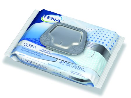 Washcloth Ultra Wet Disposable Wipes 48/Pk 12Pk/Cs by Tena