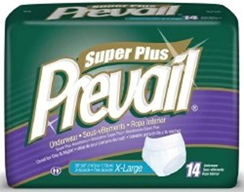 First Quality Absorbent Underwear Prevail Pull On X-Large Disposable Heavy Absorbency (#PVS-514-BG, Sold Per Bag)