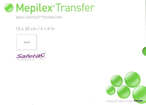 Mepilex Solf Silicone Absorbent Foam Dressing 6" x 8". 5/box - Molnlycke 294899