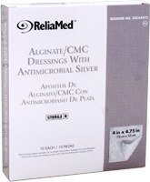 ZSCA4475 - ReliaMed Silver Alginate/CMC Dressings 4 x 4-3/4 Pad