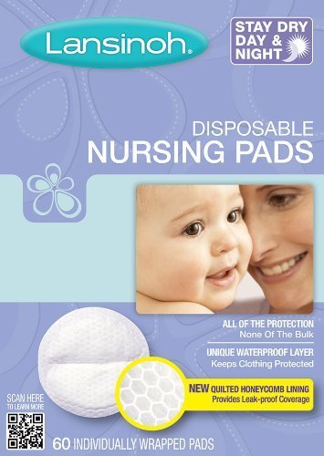 Lansinoh 20265 Disposable Nursing Pads, 60-Count Boxes (Pack of 8)