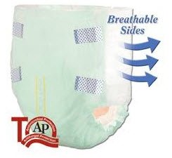 PRINCIPLE Incontinent Brief Tranquility Tab Closure Medium Disposable Heavy Absorbency (#2312, Sold Per Pack)