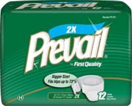 Prevail Specialty Briefs Waist Size : 62-73" Size : Bariatric FQPPV017(Pack) by Medchoice