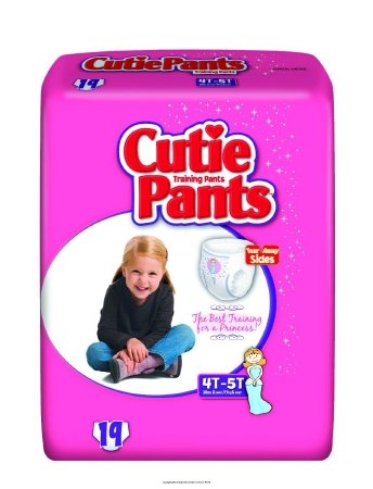 First Quality Youth Training Pants Cutie Pants Pull On 4T-5T Disposable (#CR9008-BG, Sold Per Bag)