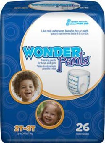 Prevail WonderPants Training Pant for Boys and Girls Medium 2T-3T - Case of 104 by First Quality