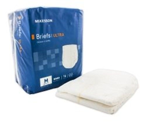 MCKESSON Incontinent Brief McKesson Tab Closure Medium Disposable Heavy Absorbency (#BRULMD, Sold Per Bag)
